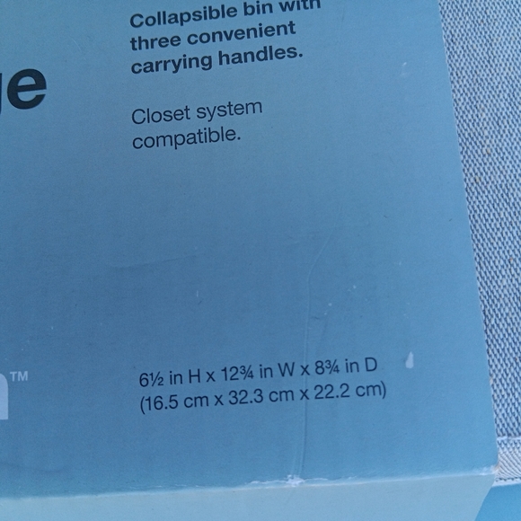 New Fabric Standard Shoe bin with lid - Picture 3 of 3